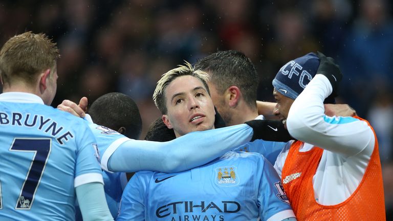 Samir Nasri scored for City on his return to the starting line-up