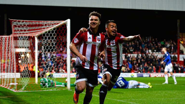Scott Hogan celebrates
