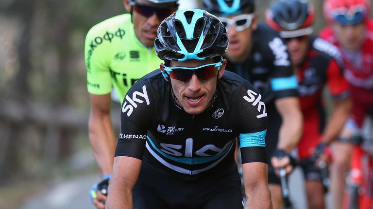 Sergio Henao during stage 6 of the 2016 Paris-Nice