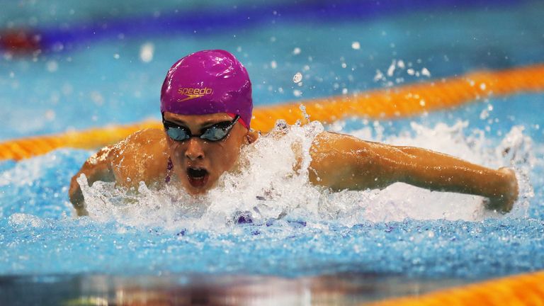 Siobhan-Marie O'Connor competes in the Women's 200m Individual Medley during Day Five of The British Swimming Championships at Tollcross in Glasgow
