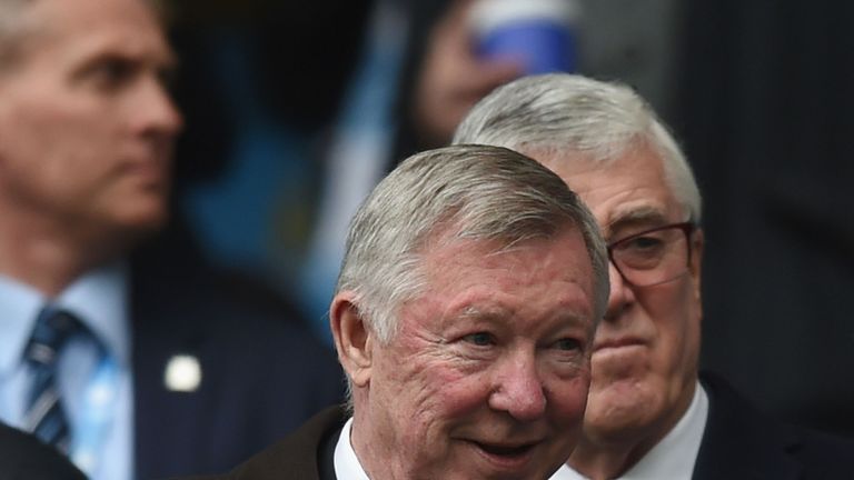 MANCHESTER, ENGLAND - MARCH 20:  Sir Alex Ferguson looks on prior to the Barclays Premier League match between Manchester City and Manchester United at Eti
