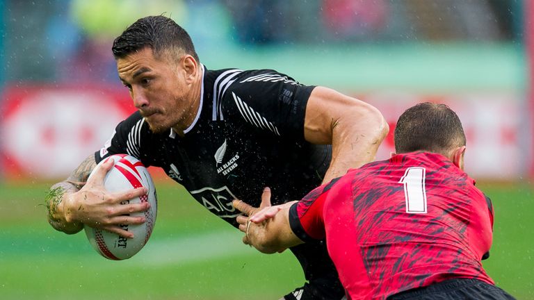Sonny Bill Williams of New Zealand during the 2016 Hong Kong Sevens match between New Zealand and Wales