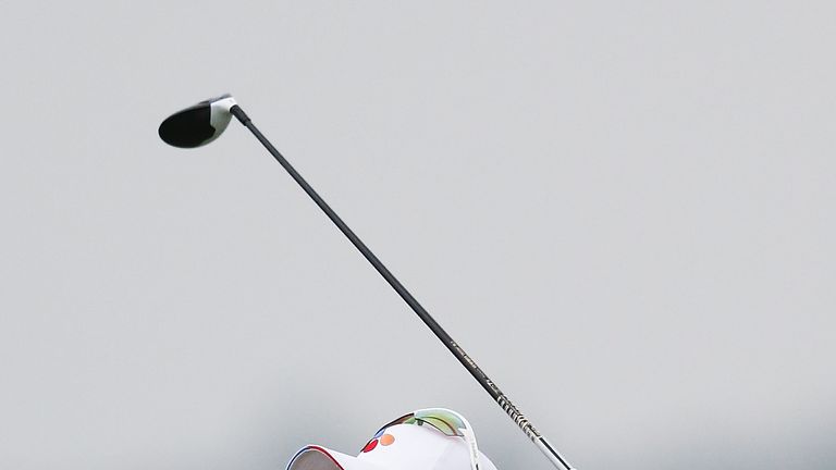 Soomin Lee of Korea plays a shot during the Shenzhen International at Genzon Golf Club 