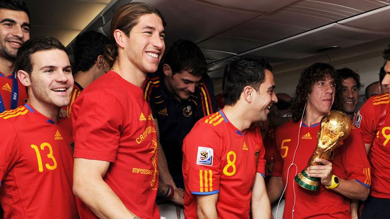 Juan Mata (13) was part of the Spain squad which won the World Cup in 2010