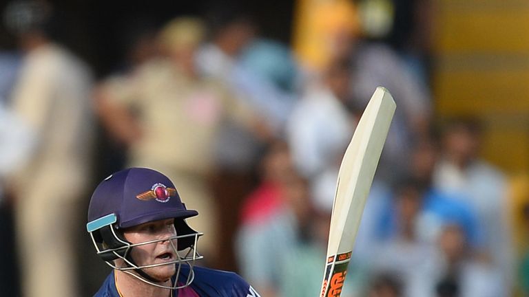 Rising Pune Supergiants Steven Smith plays a shot during the 2016 Indian Premier League (IPL)