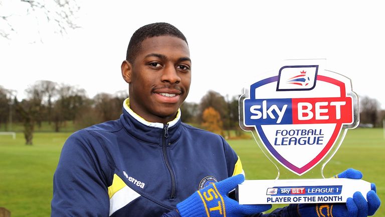 League One Sky Bet Player of the Month Award for March 2016. Shrewsbury Town's Sullay Kaikai.