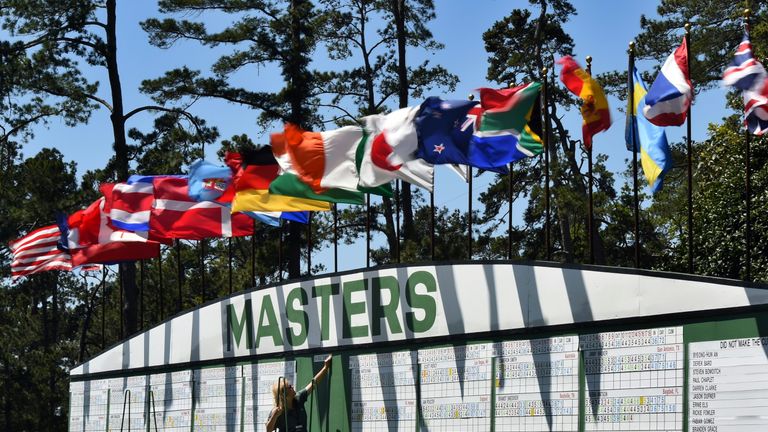 It was much cooler and more blustery at the Masters this year