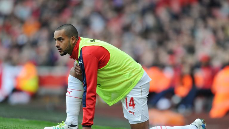 Theo Walcott of Arsenal during the Barclays Premier League match between Arsenal and Crystal Palace