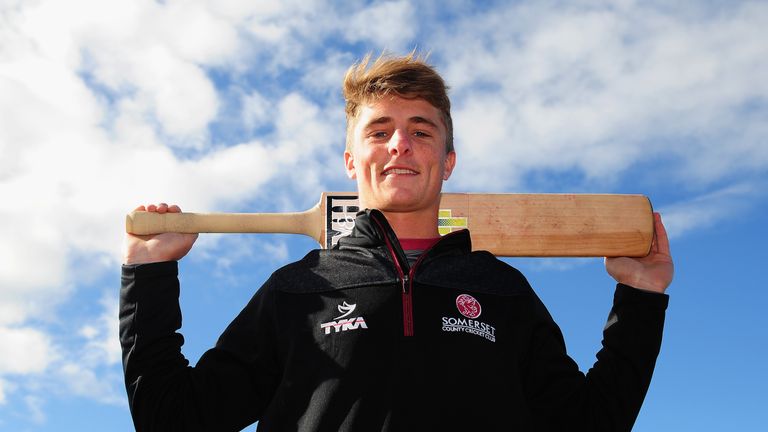 TAUNTON, UNITED KINGDOM - MARCH 04: Tom Abell of Somerset poses at The County Ground on March 4, 2016 in Taunton, England.  (Photo by Harry Trump/Getty Ima