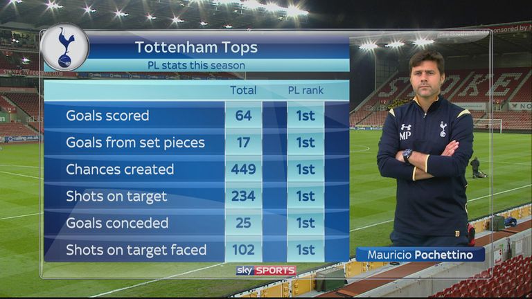 Mauricio Pochettino's Tottenham are top on many Premier League metrics this season