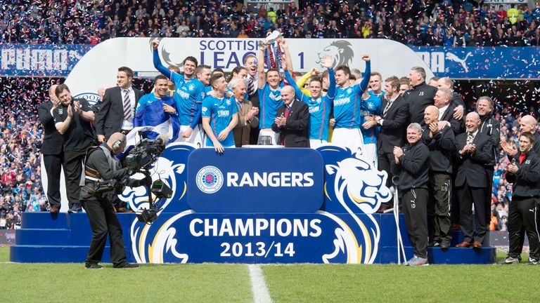 Rangers were unbeaten in 2013/14, winning 102 points and scoring 106 goals.