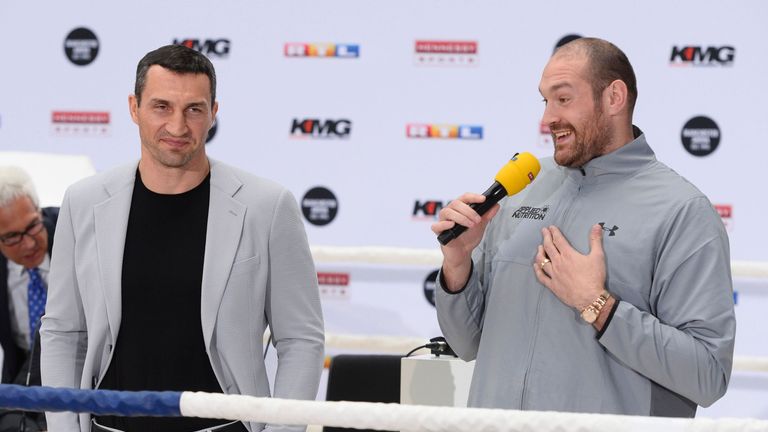 Tyson Fury (R) had more stinging words for Wladimir Klitschko