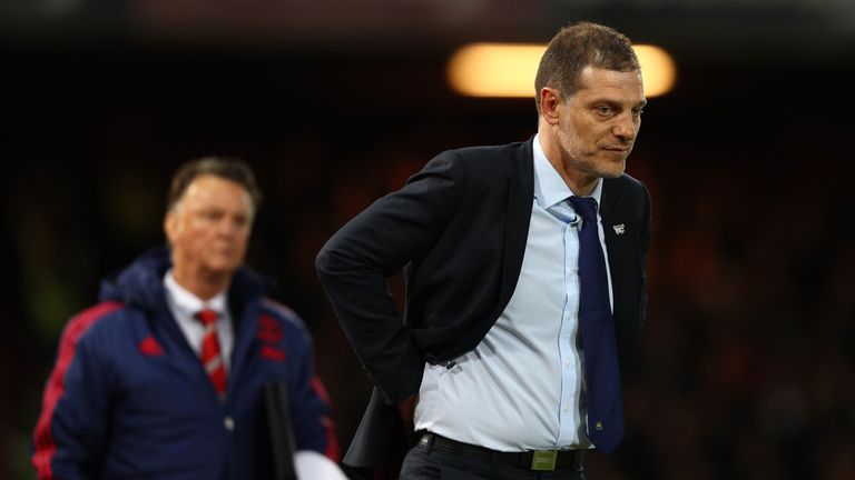 Slaven Bilic does not want to rely on Louis van Gaal's Manchester United for European place
