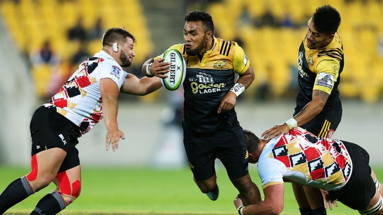 Willis Halaholo of the Hurricanes in action against the Kings