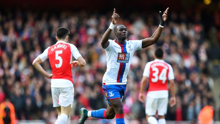 Yannick Bolasie of Crystal Palace celebrates