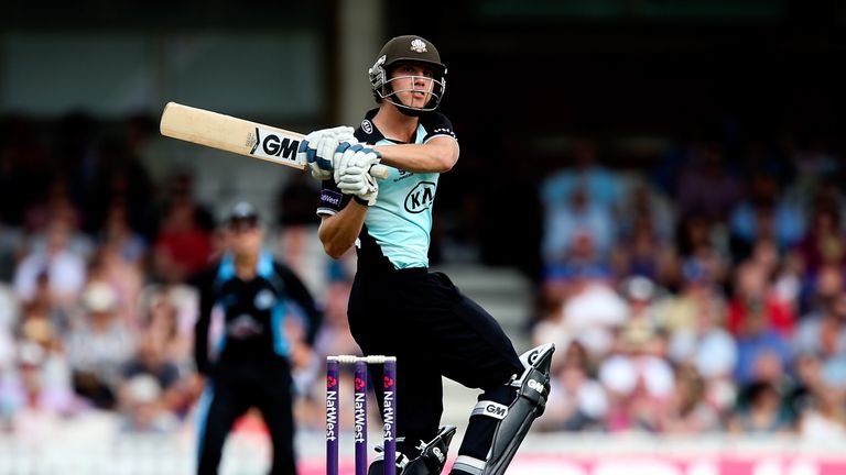 Zafar Ansari of Surrey in action during the Natwest T20 Blast Quarter Final match between Surrey and Worcestershire Rapids
