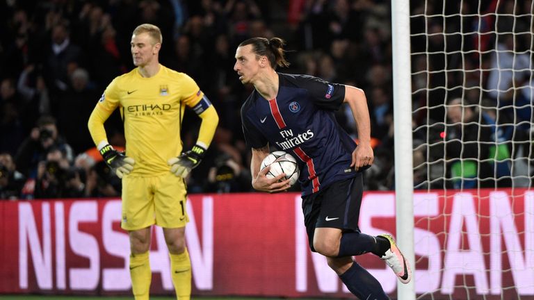 Zlatan Ibrahimovic equalised for PSG from a Fernando mistake