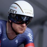 Sir Bradley Wiggins was riding his first road time trial since April 2015