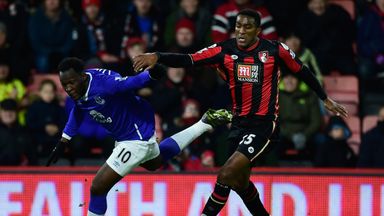 Image of Sylvain Distin (right) made one of his Premier League appearances last season against former club Everton