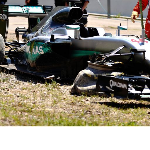 Hamilton and Rosberg crash out