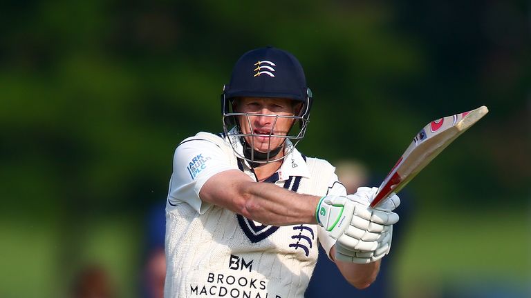 NORTHWOOD, ENGLAND - MAY 29:  Adam Voges of Middlesex bats during day one of the Specsavers County Championship Division One match between Middlesex and Ha