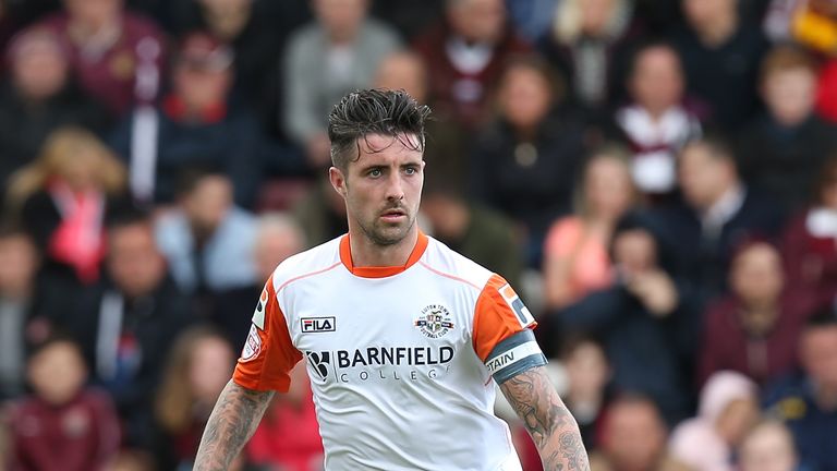 NORTHAMPTON, ENGLAND - APRIL 30:  Alan Sheehan of Luton Town in action during the Sky Bet League Two match between Northampton Town and Luton Town at Sixfi