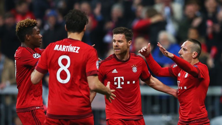 Xabi Alonson puts Bayern Munich ahead