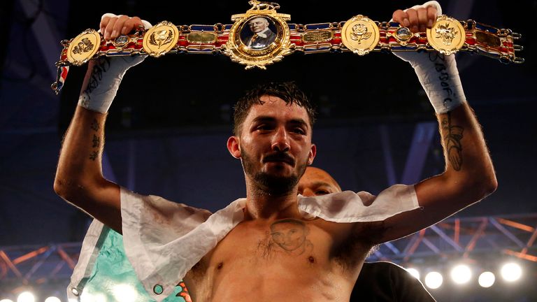 Andrew Selby celebrates beating Louis Norman