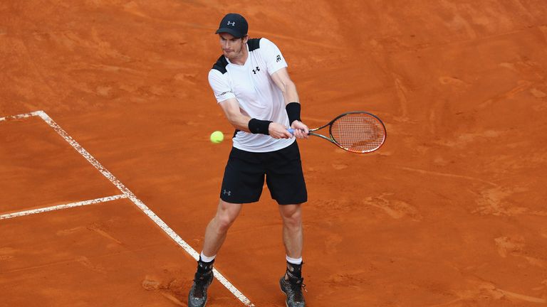 Andy Murray during his recent victory over Novak Djokovic in Rome