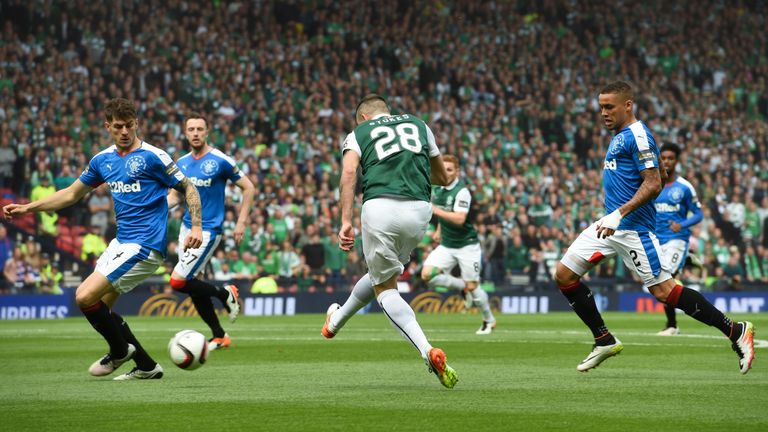 Anthony Stokes goal, Rangers v Hibernian, Scottish Cup final, Hampden Park