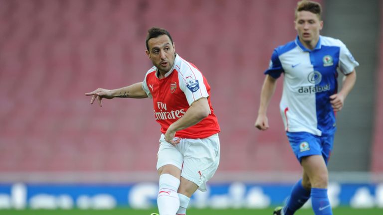 Santi Cazorla returned to action with Arsenal's U21 side against Blackburn Rovers