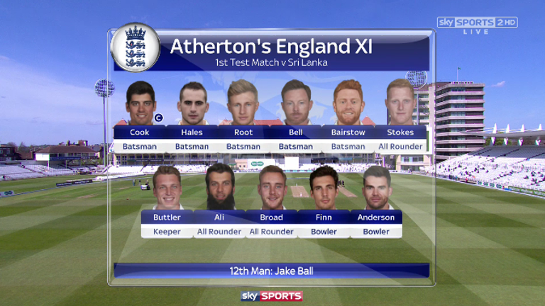 Michael Atherton's England XI to play first test against Sri Lanka