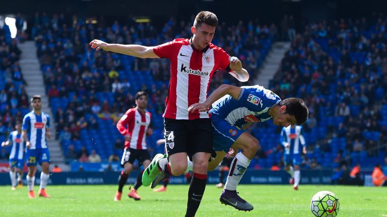 Laporte in action for Athletic Bilbao against Espanyol