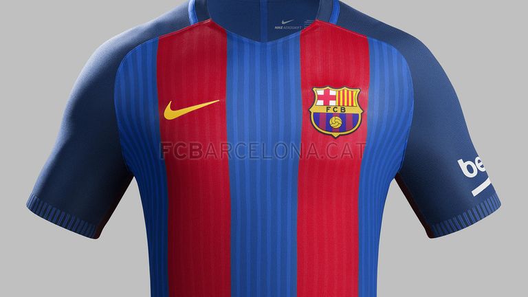 The Catalan club will be wearing a new Nike kit that features the club's classic broad vertical red and blue stripes.