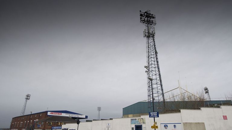 A general view of Boundary Park, Oldham.