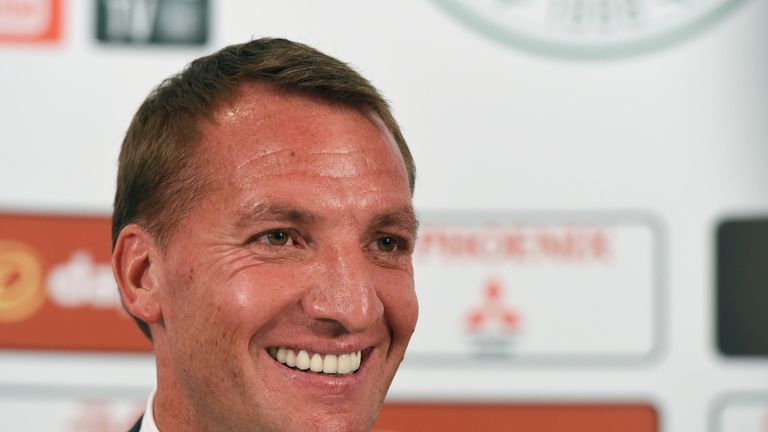 23/05/16.CELTIC PARK - GLASGOW.Brendan Rodgers is unveiled as Celtic's new manager.