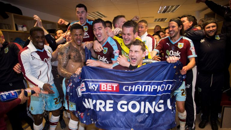 Burnley celebrate promotion (Mark Robinson/SkyBet)