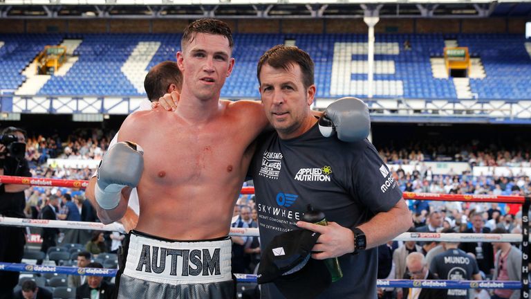 REAL LIFE ROCKY STORY PROMOTION
GOODISON PARK,LIVERPOOL
PIC;LAWRENCE LUSTIG
SUPER-MIDDLEWEIGHT CONTEST
CALLUM SMITH V CESAR HERNAN REYNOSO