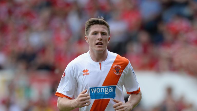 Charles Dunne of Blackpool during the Sky Bet Championship match between Nottingham Forest and Blackpool at City Ground