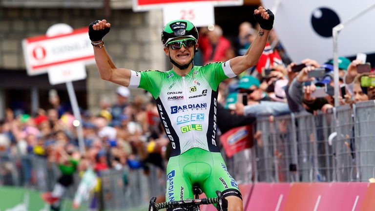 Giulio Ciccone wins stage ten of the 2016 Giro d'Italia