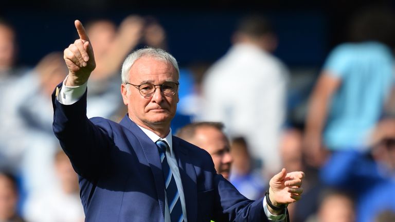 Leicester City's Italian manager Claudio Ranieri gestures after the English Premier League football match between Chelsea and Leicester City at Stamford Br