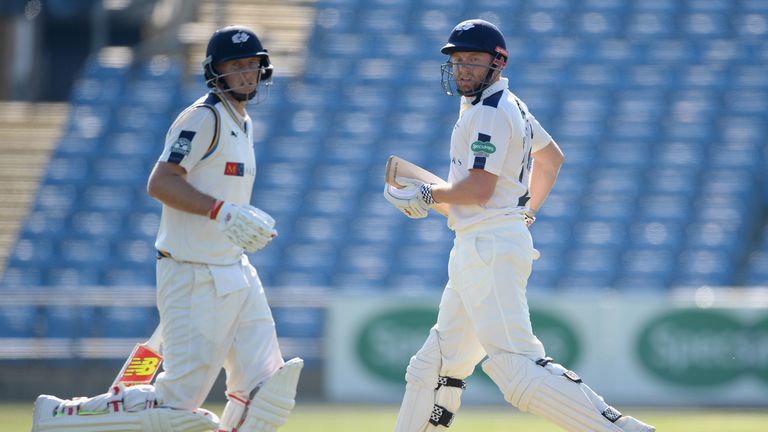 Joe Root and Jonny Bairstow of Yorkshire