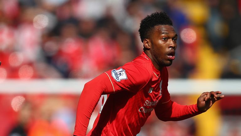 LIVERPOOL, ENGLAND - APRIL 23:  Daniel Sturridge of Liverpool in action during the Barclays Premier League match between Liverpool and Newcastle United at 