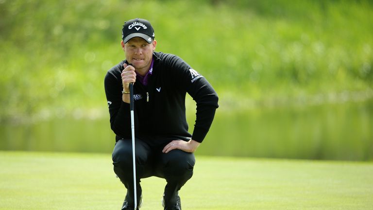 STRAFFAN, IRELAND - MAY 21:  Danny Willett of England lines up on the 8th green during the third round of the Dubai Duty Free Irish Open Hosted by the Rory