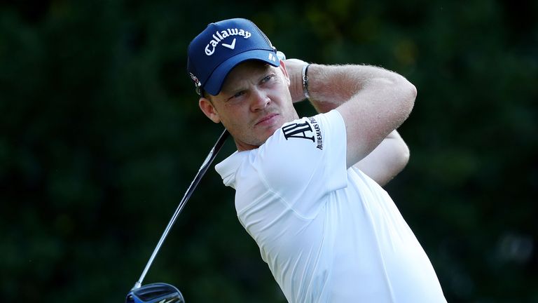 Danny Willett of England plays his shot from the 11th tee during the first round of THE PLAYERS Championship on May 12, 2016