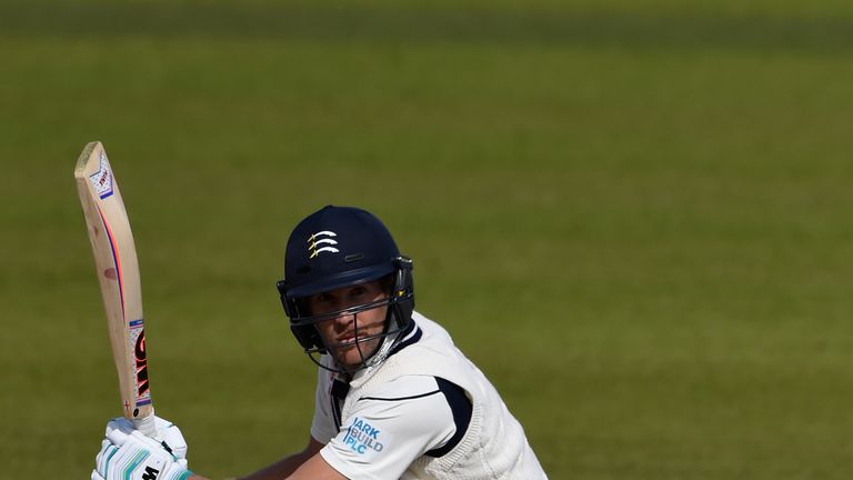 CHESTER-LE-STREET, ENGLAND - APRIL 24:  Middlesex batsman Dawid Malan picks up runs during day one of the Specsavers County Championship  Division One matc
