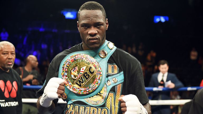 Deontay Wilder is the current WBC world heavyweight champ