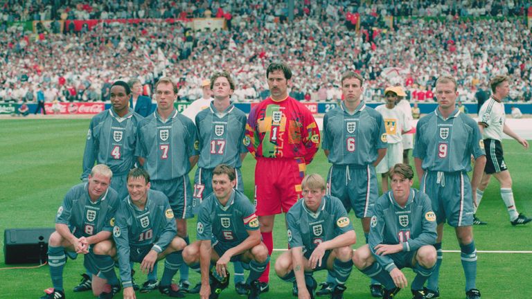 England's starting XI to face Germany in their Euro 96 semi-final