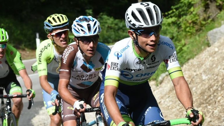Esteban Chaves, Domenico Pozzovivo, Giro d'Italia 2016, stage 16