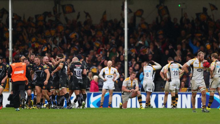 Exeter celebrate as Wasps are beaten